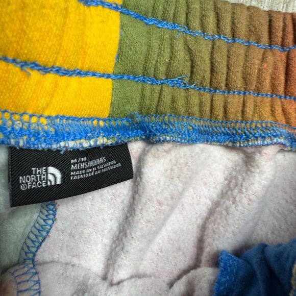 The North Face Rainbow Fleece Shorts Men's M Colorful Drawstring Hiking Running - Picture 3 of 11